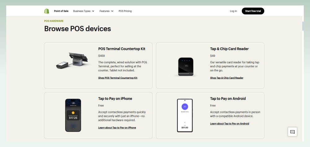 Shopify-pos-hardware