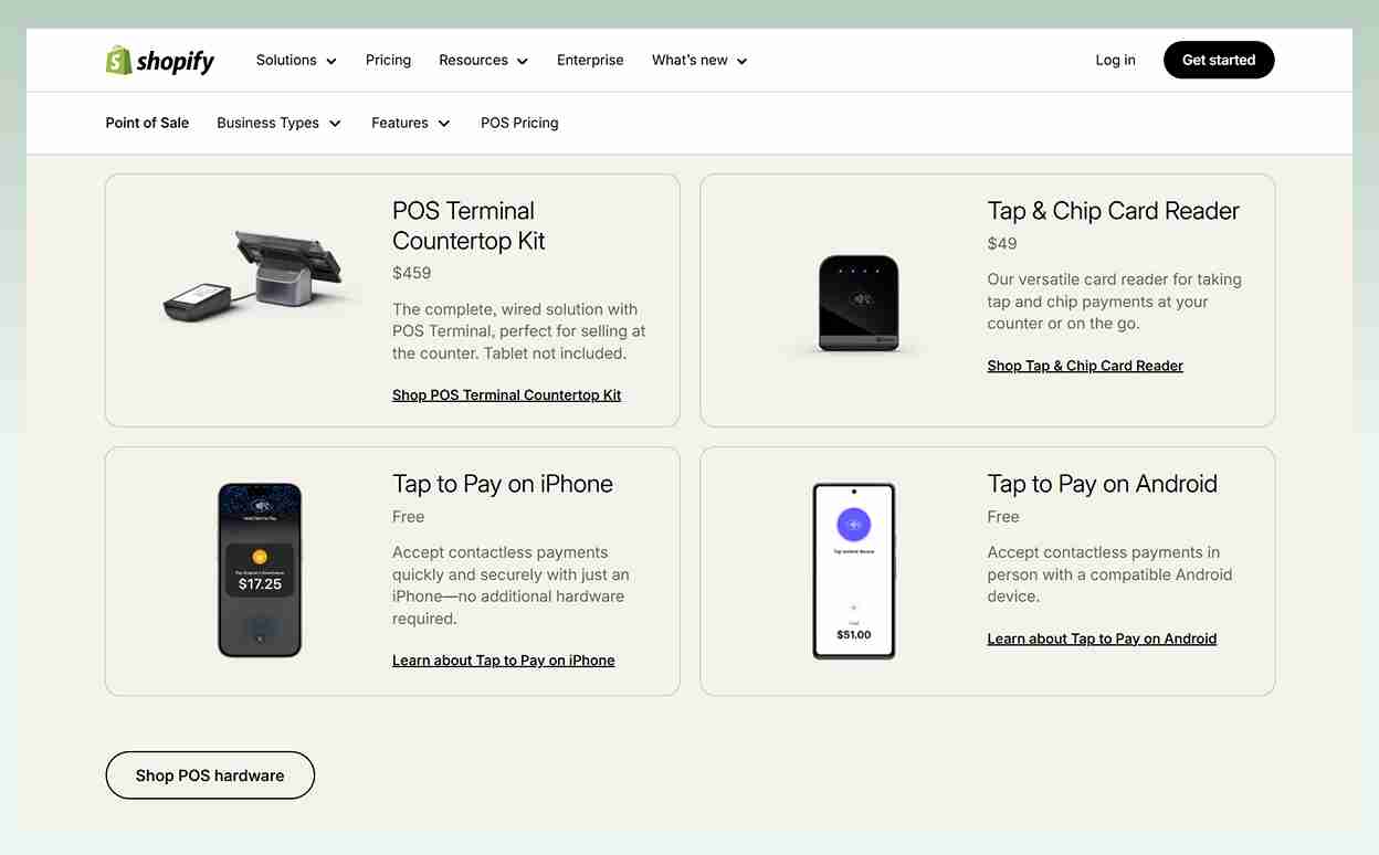 Shopify-POS-hardware-pricing