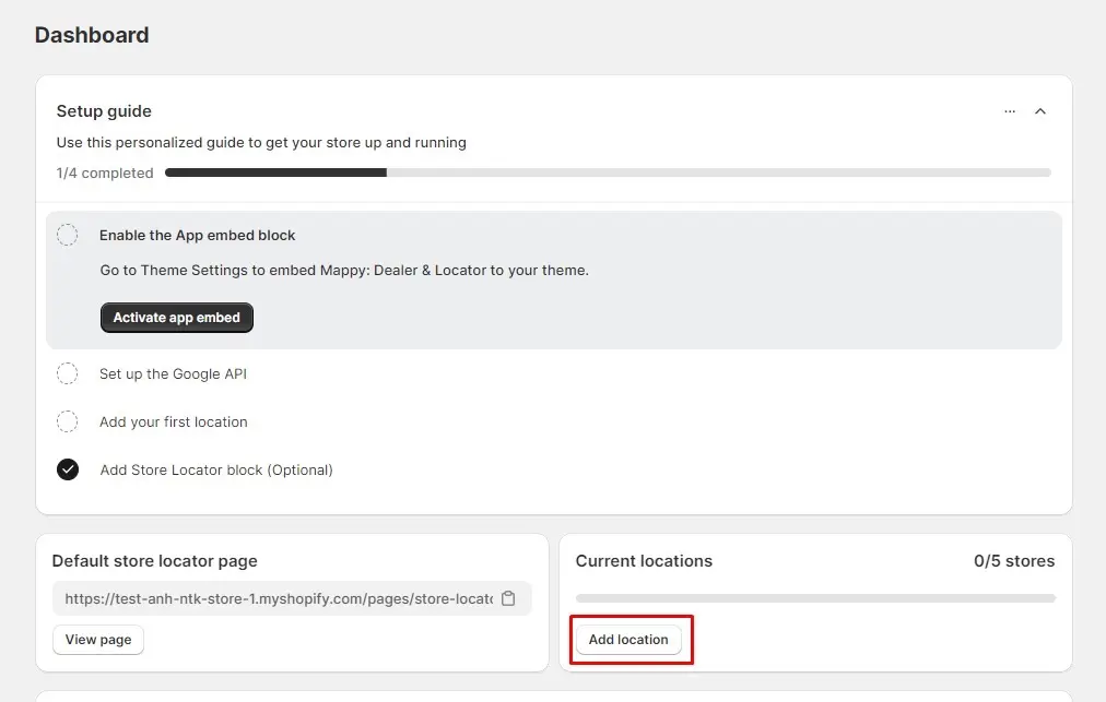 how to add store locator on shopify