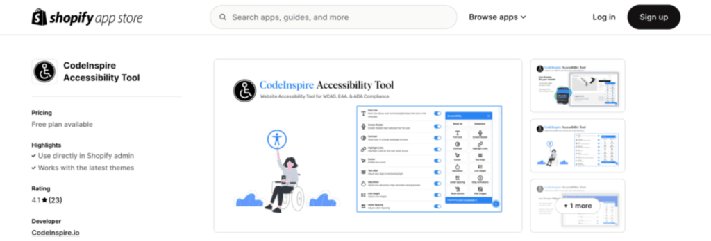 shopify accessibility apps