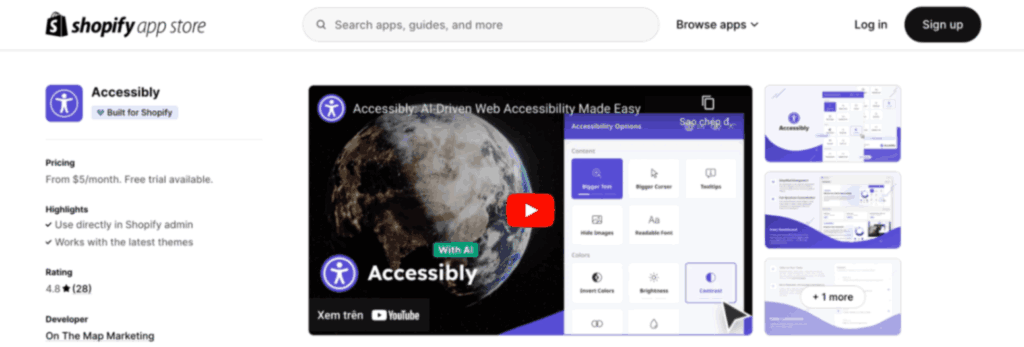shopify accessibility apps