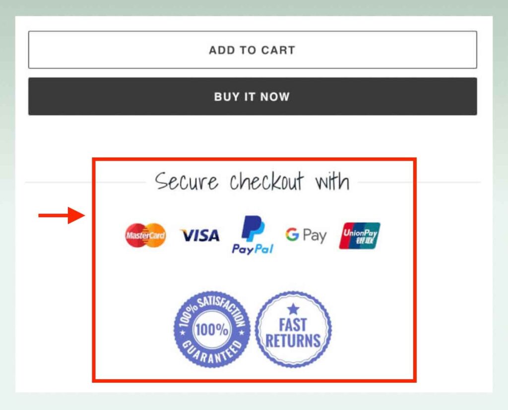 Add-trust-signals-how-to-create-a-sales-funnel-on-shopify