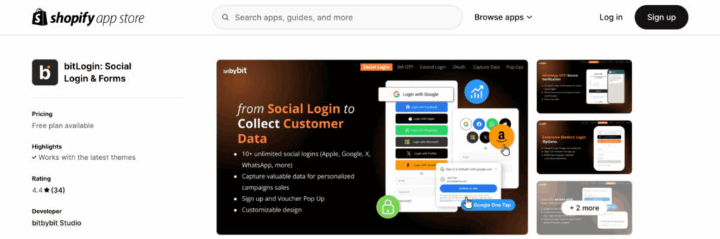 best shopify apps for social login
