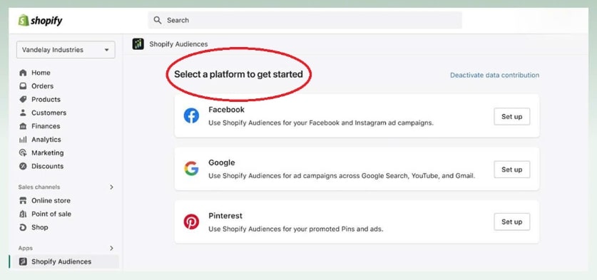 Step 3: Open the Shopify Audience App