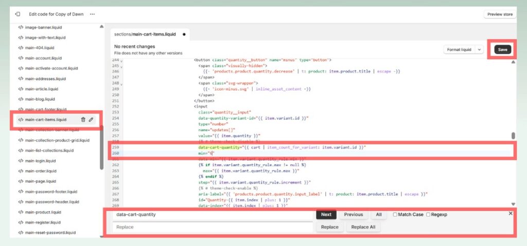 custom-code-for-minimum-quantity-on-shopify