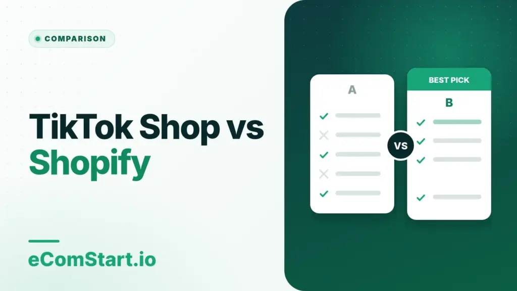 TikTok Shop vs Shopify. Cover image showing two options compared side by side.