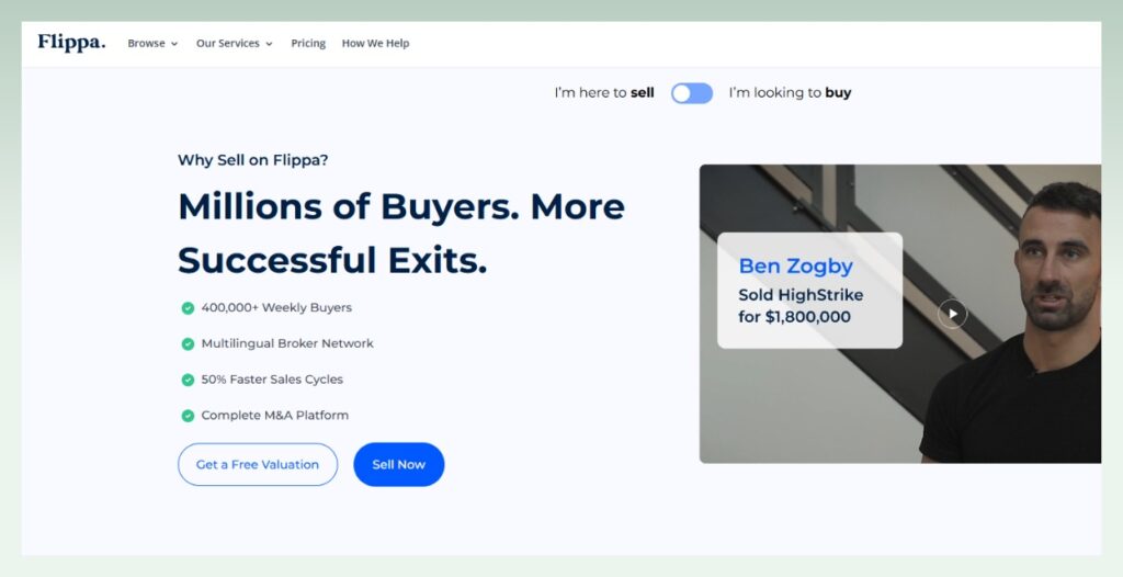 Flippa - a place to find Shopify stores for sale