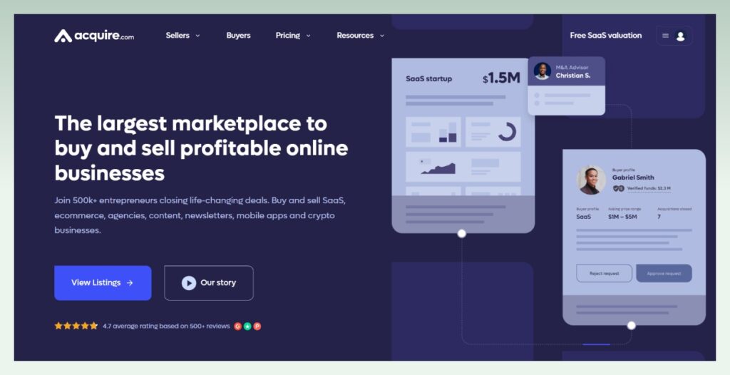 Acquire - a place to find Shopify stores for sale