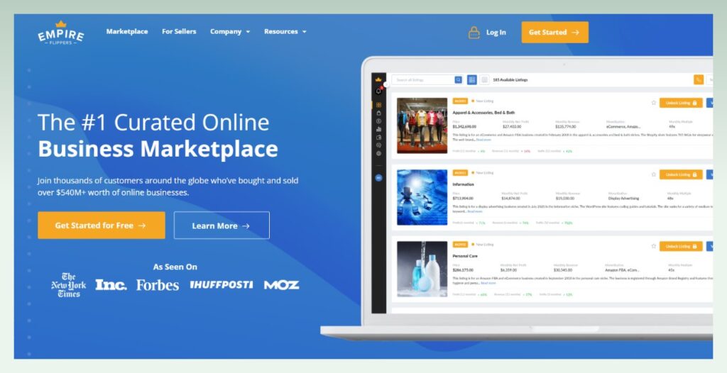 Empire Flippers - a place to find Shopify stores for sale