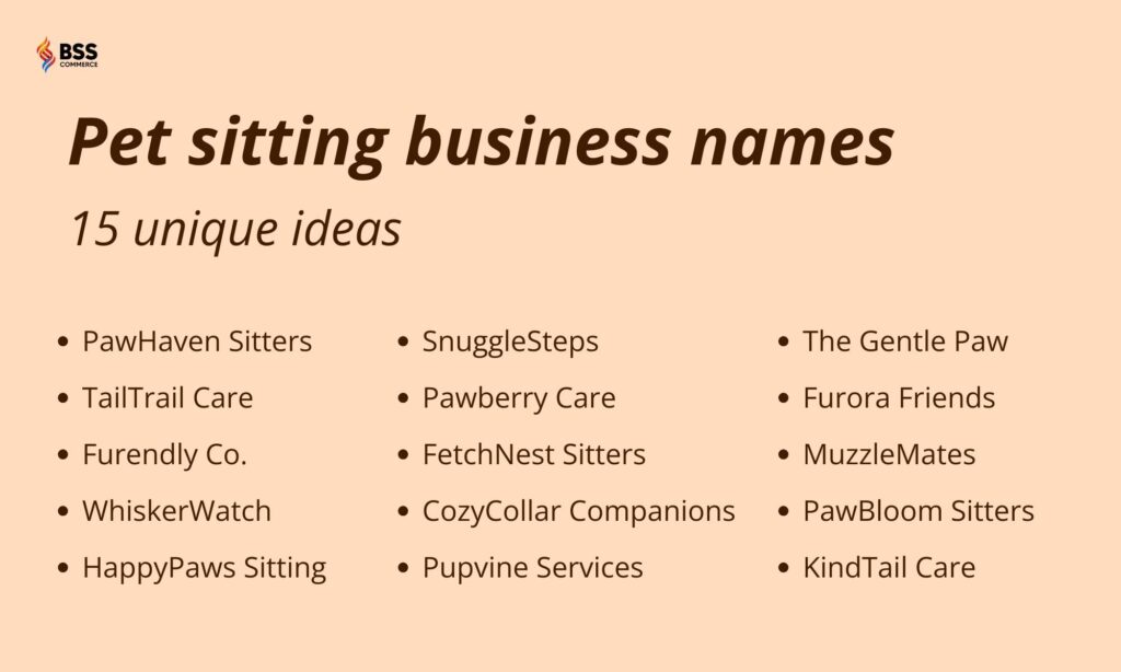 pet sitting business names