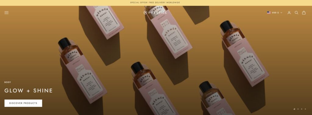 Prestige Shopify Theme preset - Vogue