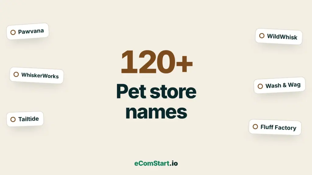 Pet store names - name ideas cover