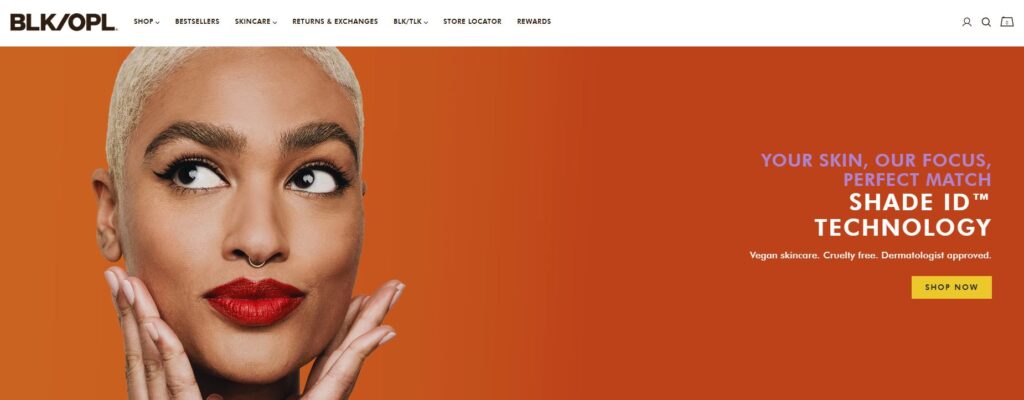 shopify blockshop theme example in beauty niche