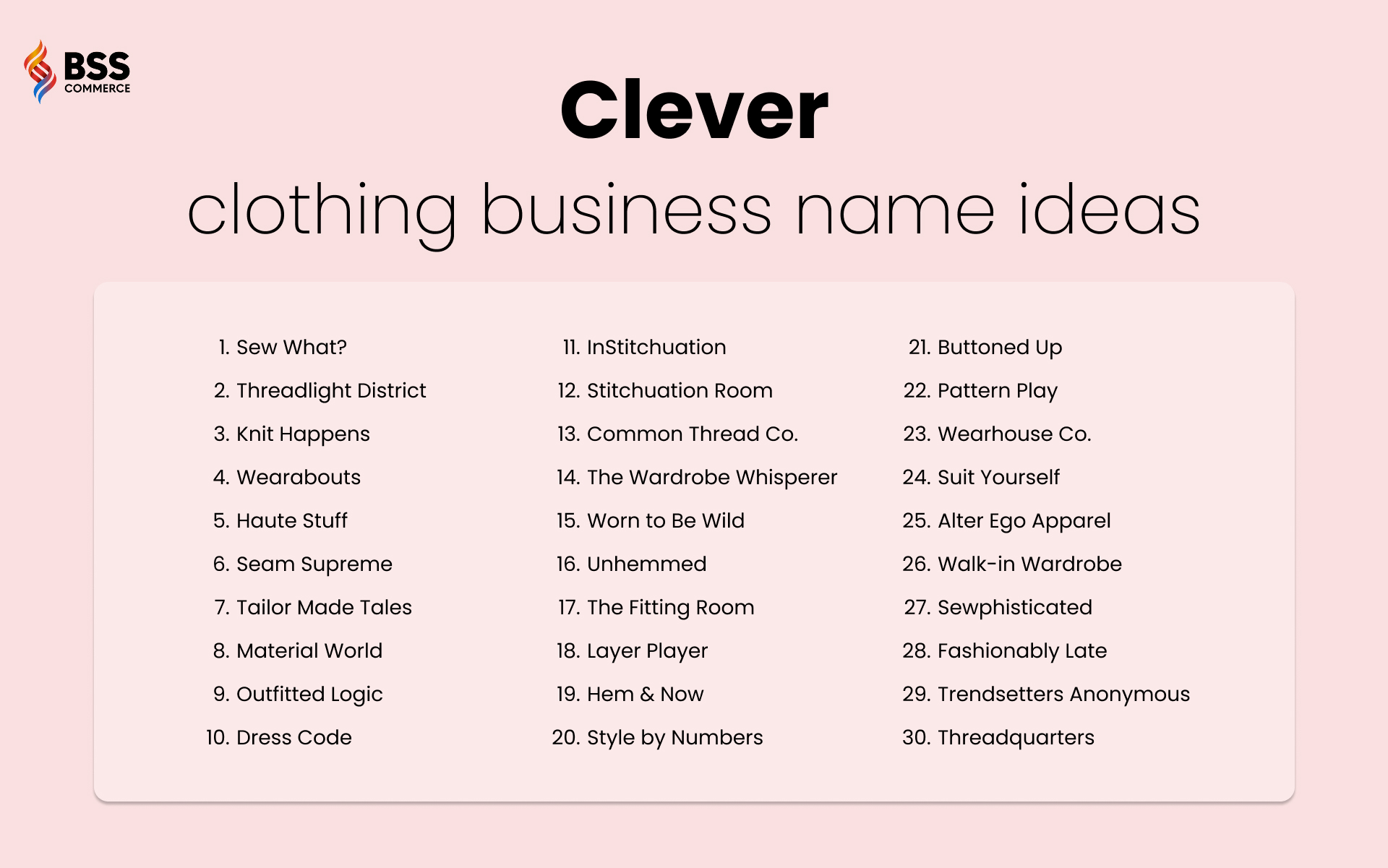 clever clothing business name ideas