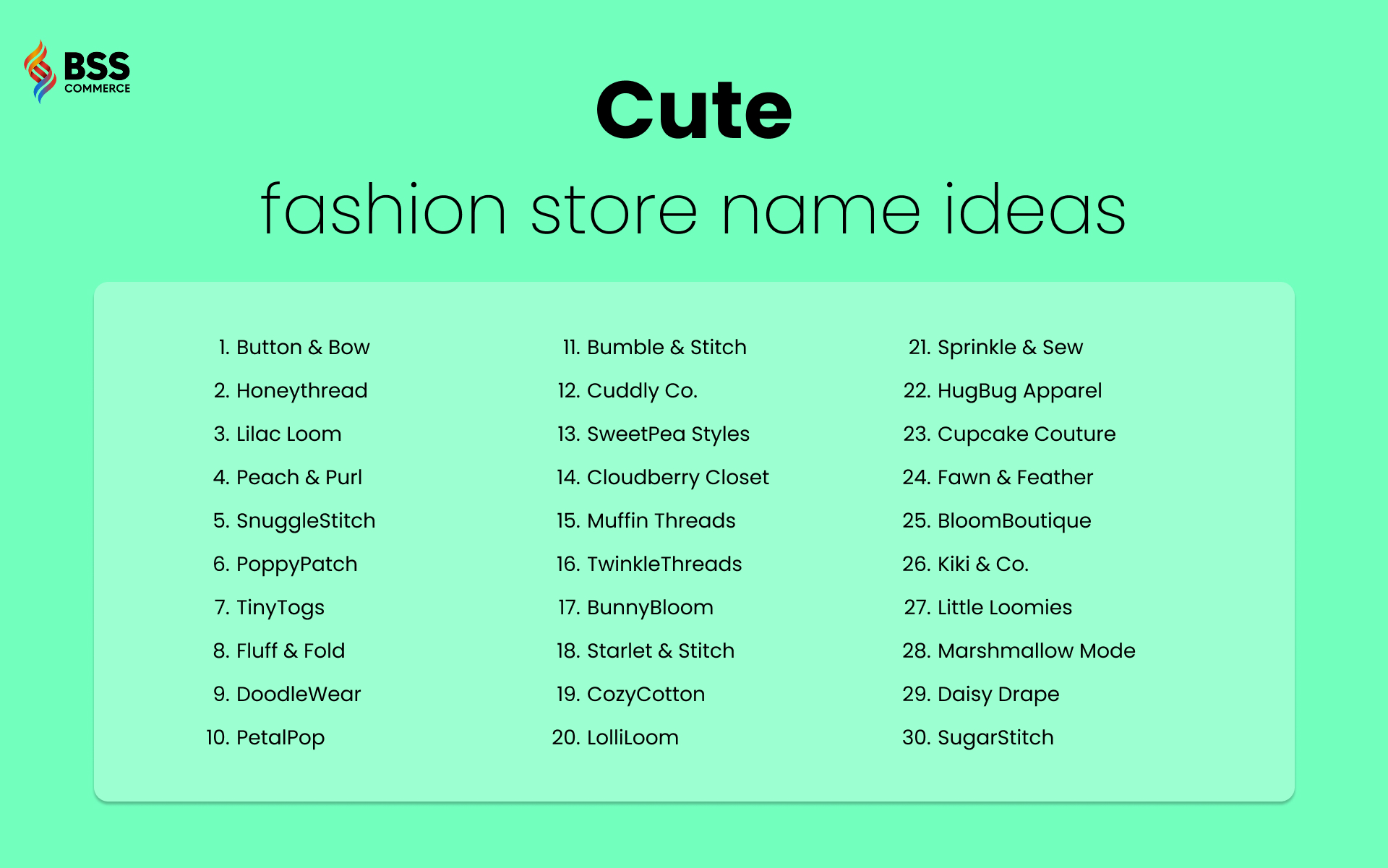 cute fashion store names