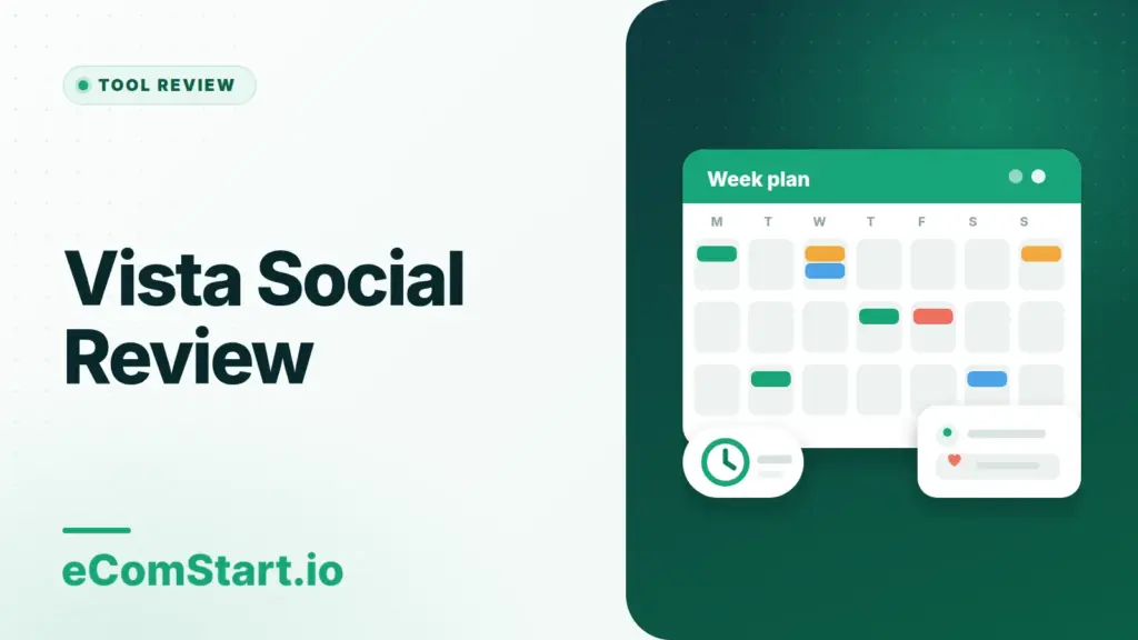 Vista Social Review. Cover image showing a social media posting calendar.